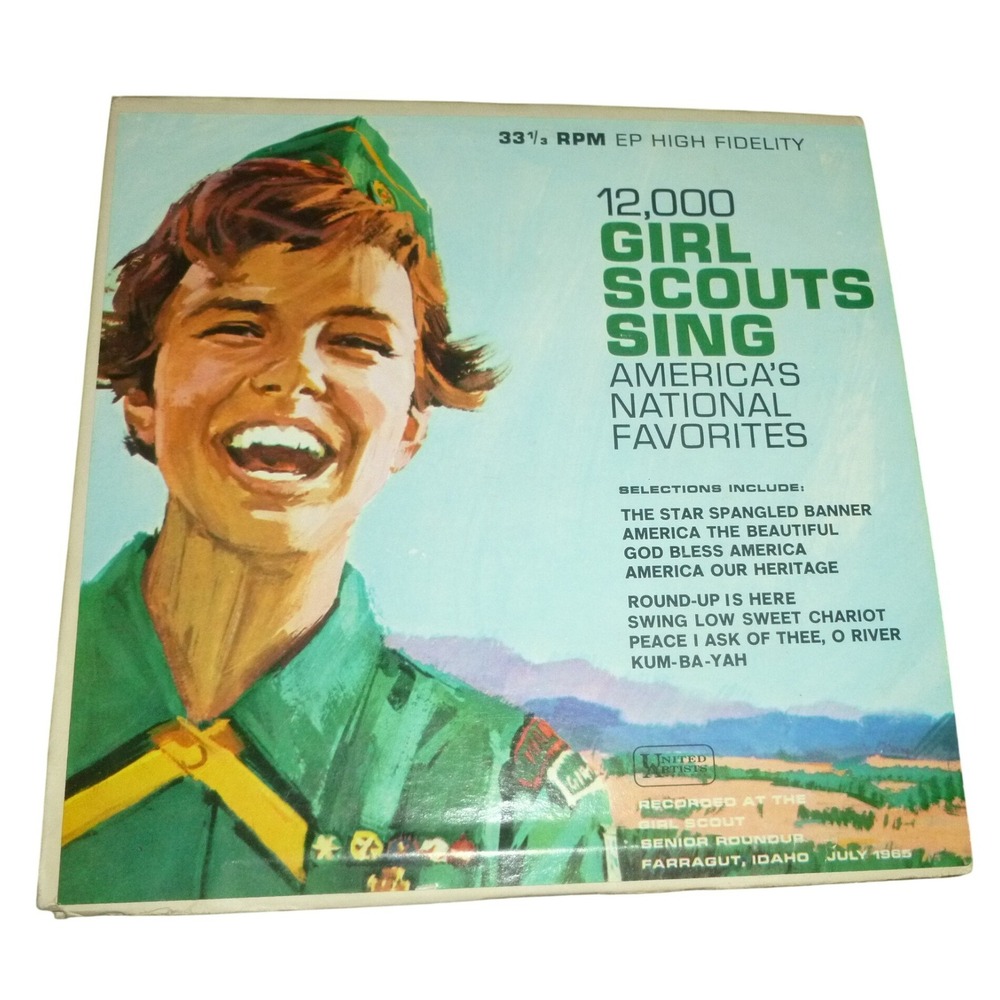 12000 Girl Scouts Sing Americas National Favorites 1965 Vinyl EP GSEP 2 33 RPM‎